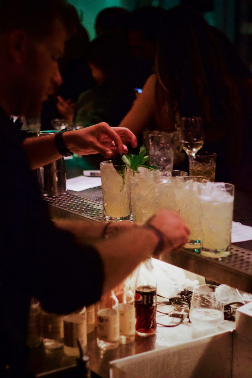 Behind the bar at a Sydney cocktail spot